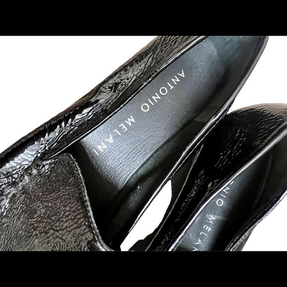 ANTONIO MELANI BLACK PATTON LEATHER LOAFERS - Picture 3 of 5